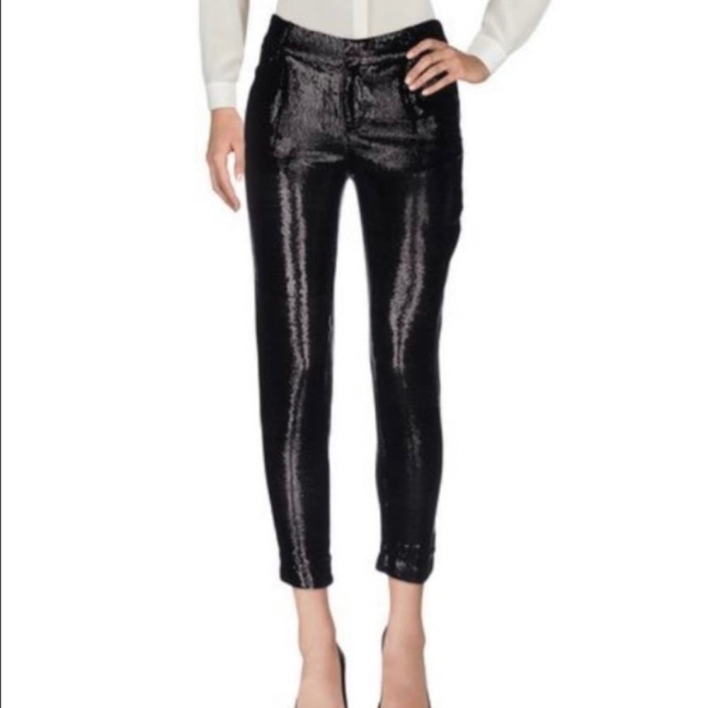 Alice + Olivia Arthur Sequin Pants Black Sequin Dress Pants Size 2